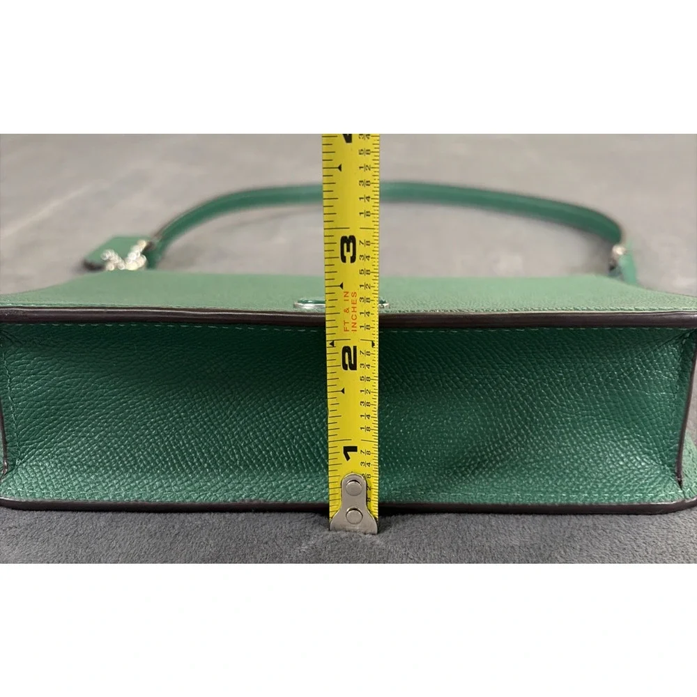 COACH Pouch Bag With Signature Canvas Detail Green Logo Mini Shoulder Bag Chrty